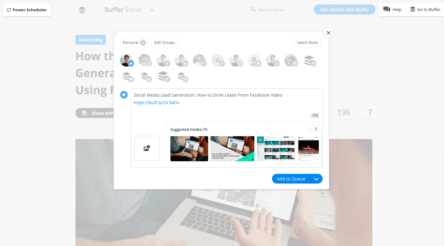 Buffer browser extension Buffer browser extension
